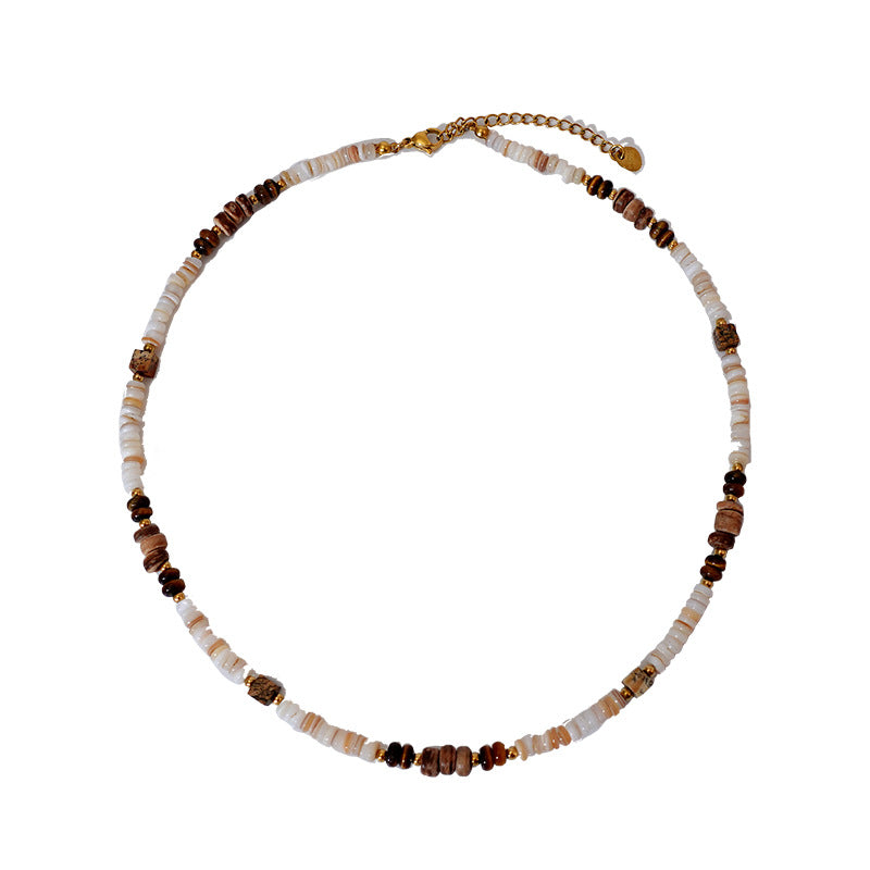 Wholesale Sunflower Natural Stone Alloy Necklaces